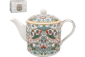 LESSER & PAVEY The Leonardo Collection William Morris Strawberry Thief Teapot for Kitchen | Lovely Kitchen Accessories for Home | Without Tea Strainer Tea Pot for Everyday Use | Durable Tea Pots for Home & Office
