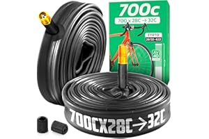 MOOVMOOV Chambre à Air 700 (28 Pouces) - pour Pneus 28-622 (700x28C) ; 30-622 (700x30C) et 32-622 (700x32C) - Valve Schrader - Lot de 2 - Vélo de Route et de Course