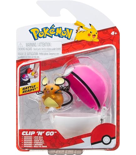 Pokémon Magby Avec Honor Ball Clip 'N' Go - Figurine 5 Cm + Balle à Clip Pour Ceinture
