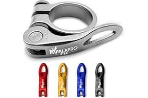 IMPALAPRO Bike Cierre Sillín con Palanca Liberación Rápida- Abrazadera para Silla de Bicicleta - Cierre Tija Sillin - Cierre Sillin Bicicleta Montaña - Cierre Rápido Sillín