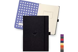 DINGBATS* NOTEBOOKS Dingbats* - Faune Carnet de Notes A5 Ligné - Moyen, Couverture Rigide, Journal en Cuir PU - Fermeture élastique, Porte-stylo, Marque-page