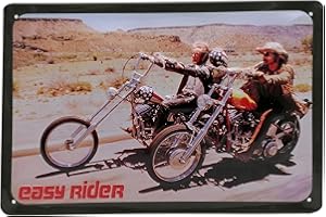 LUCKYLINDE Easy Rider cartel de la película, Cartel de Chapa relieve, 30 x 20 cm