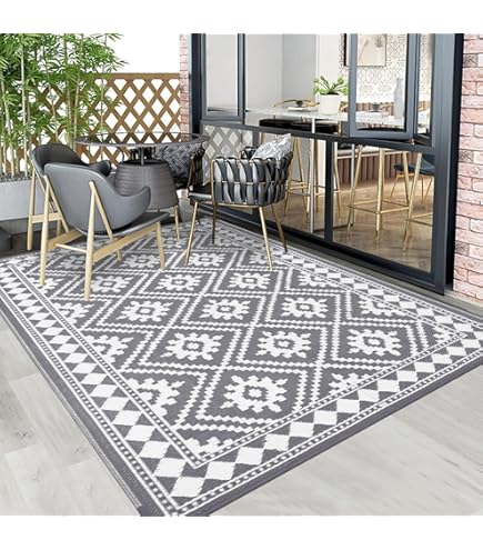 Tappeto Esterno GENIMO Reversibile 150x240cm - Impermeabile Per Giardino, Terrazza E Campeggio - Foto 3