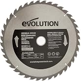 Evolution Power Tools GW255TCT-40 Carbide Saw Blade for Wood, for Table Saws and Cut-Offs, Smooth and Fast Cuts in Wood, Clea