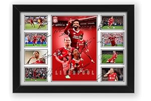 ALLSTARMEDIA Liverpool FC 2024-25 Team Merchandise Signed Poster Print- Limited Edition Autograph Football Fan Gift – Collectible Memorabilia, Premier League Season (Unframed A4 (30x21cm))