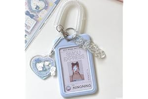 RUNRAYAY Blue Acryl Kpop Photocard Holder avec fixation, Cavoy Keylock Photo Protection Pack de collection Étudiant Boîte de cartes transparente 3 pouces Montage d'idole (D)