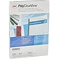 GBC IB386848 PolyClearView Binding Covers, 300 micron, A4, Frost, Pack of 100