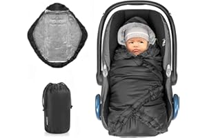 Zamboo Copertina Ovetto Invernale con Aperture per Cintura e Borsa - Utilizzabile come Sacco A Pelo Bambini - Nero