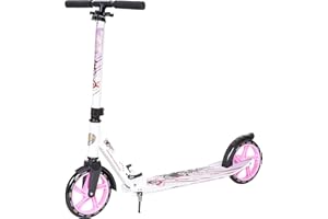 STAR SCOOTER Monopattino per Bambini de 8-16 Anni e Adulti | City Scooter 2 Ruote 205mm o 230mm Pieghevole con Manubrio Regolabile | predellino XXL, Sospensione