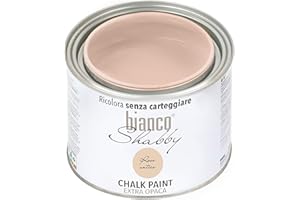 BIANCO SHABBY biancoShabby® Chalk Paint Rosa Antico Pintura Shabby Chic Vintage para Muebles y Paredes Extra Mate vuelva a dar color fácilmente todo tipo de material sin lijar (500 ml Paquete de 1)