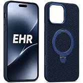 Ehr. iPhone 14 Pro Max ile Uyumlu Magsafe Wireless Şarj &Ouml;zellikli Kamera &Ccedil;ıkıntılı Standlı Carbon i&ccedil;i Kadife Silikon Arka Kap