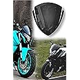 RACE COPZ Headlight Windshield Universal Visor for Bajaj Pulsar NS 200 (Black)