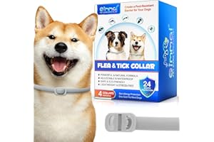 CJZTP Flea Collar for Dogs, Flea and Tick Collar for Dogs (4 Packs), 24 Months Prevention, Natural Flea Dog Collar, Adjustable & Waterproof Dog Flea Treatment, for All Dog Sizes and Breeds