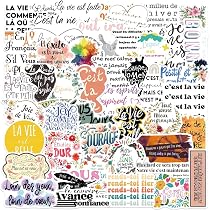 50 Autocollants Motivants En Français - Citations Inspirantes Vinyle Imperméable, Pour Gourde, Ordi, Valise... - 8