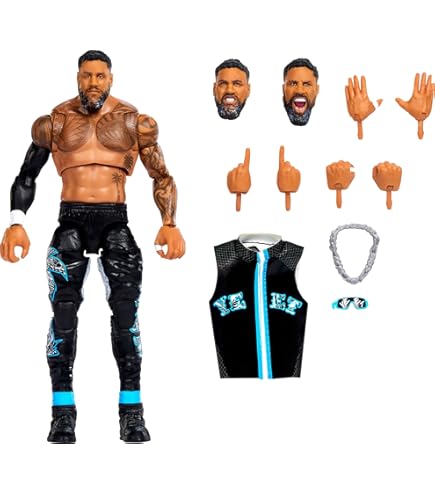Lot de 2 figurines de lutte Jimmy USO et Jey USO – WWE Elite Series 106