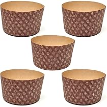 Lot De 10 Moules à Panettone Haut 500g - Papier Cellulose Pure Résistant à 200°C - Pour Pâtes Et Desserts