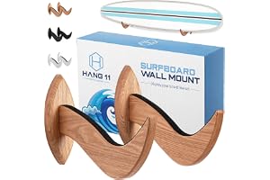 Häng 11 väggfäste för surfbräda – hängare för surfbräda snowboard wakeboard kiteboard, vackert hållbart träställ, det perfekt