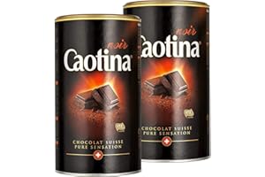 Caotina Noir, Cacao in Polvere con Cioccolata Svizzera, Bevande Calde, 2 x 500g
