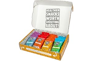 Noisy Snacks Healthy Snack Gift Box - Chickpea & Broad Beans Gift Hamper - Vegan Snacks - Variety Pack - Low Calorie, High Protein, Gluten-Free, Full of Fibre - Vegan Gifts (25g x 12)