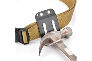 IGUERBURN Cinta métrica para cinturón, trabillas para martillo, con clip de acero para taladro, soporte para herramientas de cinturón de 5 centímetros