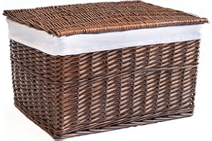 ARTHUR CAMERON Grand panier de rangement en osier naturel (M, marron distillé)