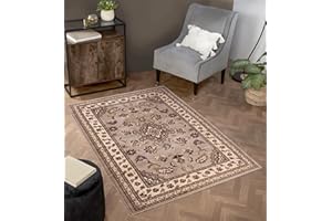 Lord of Rugs Sherborne Quality Traditional Classic Oriental Living Room Bedroom Rug Beige Medium 120x170cm (4'x5'6'')