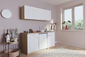 respekta Köksblock 150 cm ek grovsågad vit APL ek grovsågad kopia Ceran KB150ESWC