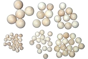 JOWE Holzkugel aus Buche Sortiment ohne Bohrung - 85 Stk Holzkugel aus Buche DM 15-40 mm