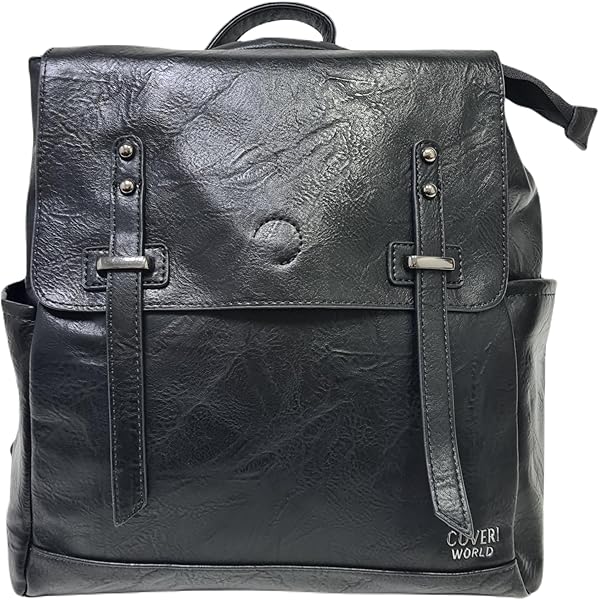 Zaino Coveri In Ecopelle PU Con Sistema Antifurto - Convertibile In Borsa A Tracolla, 30x28x13 Cm