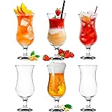 Platinux Cocktail Glasses 500 ml, glass, Set of 6 Long Drink Glasses, Party Glasses, Milkshake Glasses