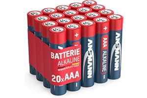ANSMANN Alkaline Batterie Micro AAA - LR03 1.5V - Longlife Alkalinebatterien Sparpaket in Einer praktischen Vorratsbox - 20 Stück - ideal für Fernbedienung, Wanduhr, Waage, Controller, etc.