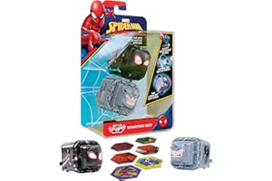 Battle Cubes zestaw 2 nożyczek Spiderman - nosorożec i mil morales - papier rockowy