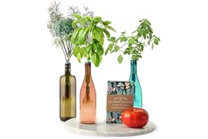 Urban Leaf Self Watering Indoor Herb Garden Kit for Window Sill Herb Planter (Smart Soil) (Culinary Classics (Basil, Dill, Parsley) - Does Not Include Bottles)