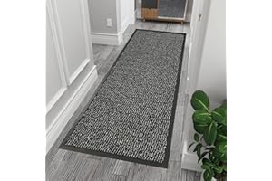 GULLAMBO Non Slip Carpet Runners – Washable Hallway Runners with Rubber Backing – Low Profile, Dirt Trapper Durable Runner Rugs for Living , Hallway, Entryway, and Corridor - Long Runners for Narrow Spaces