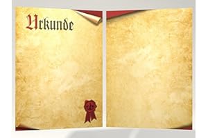 ‎DIRXBUSCHINGER Urkundenpapier "Urkundenrolle" 50 Blatt | klassisch | für Urkunden Zertifikate | DIN A4 190g/qm | hochwertig | Briefpapier | Kartonpapier | certificate paper | Blanko Urkunde | Anerkennung Papier