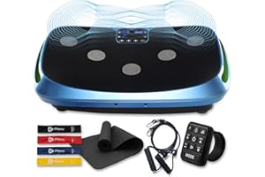 LifePro Rumblex 4D Vibration Plate Exercise Machine - Triple Motor Oscillation, Linear, Pulsation + 3D/4D Vibration Platform | Whole Body Vibration Machine for Home, Weight Loss & Shaping. (Blue)