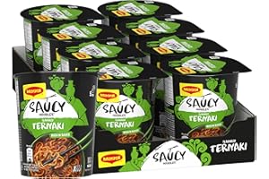 MAGGI Saucy Noodles Teriyaki, 8 Cup da 75g (600g)