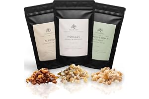 Incensera Set av Rökelseharpiks med Myrra, Boswellia Papyrifera och Sacra