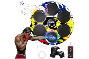 AMAS BEAUTY Music Boxing Machine with Boxing Gloves，Boxing Machine Wall Mounted Music, Smart Bluetooth Boxing Equipment, Workout Punching Equipment for Home, Indoor and Gym.