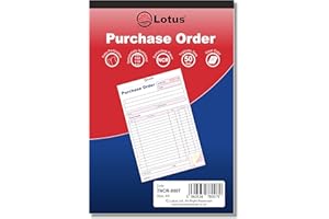 LOTUS Triplicate Purchase Order Book | 3-Part Purchase Order Book Triplicate | A5 (143 x 210mm) - TNCR-8007