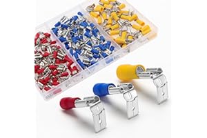 YIXISI 140 Pièces Piggyback Connecteur à Sertir Électrique Set, Bornes Isolées à Sertir, Cosse a Sertir, Cosses Electriques