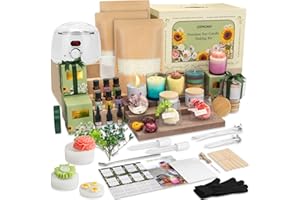 ZEROMX Candle Making Kits for Adults Beginners, 91PCS 1200g Wax DIY Candle Making Kit with Electric Wax Melter Pot, All in Kit Candle Making Supplies Accessory, Candle Maker Set to Make Your Own