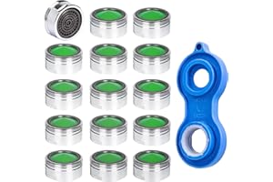 ZITFRI 15pcs Mousseur Robinet Economiseur d'Eau M24 Embout Brise Jet Robinet Cuisine Matériel +1pc Aérateur Robinet Universel pour Mitigeur d'Evier de Cuisine et de Lavabo de Salle de Bain