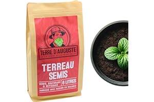 TERRE D'AUGUSTE LA TERRE DU PATRIARCHE DEPUIS 1920 Terre d'Auguste - Terreau Semis 6L - Qualité Supérieure, Sac Refermable, Idéal pour Semis, Bouturage et Repiquage