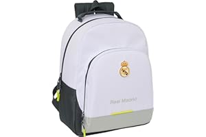 Safta REAL MADRID EQUIPACIÓN 25/26 - Mochila Escolar Adaptable a Carro, Mochila, Ideal para Niños de Diferentes Edades, Cómoda y Versátil, Calidad y Resistencia, 32x15x42 cm