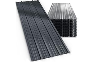 GARDEBRUK® 12x Tôles de bardage 129x46cm = 7m² galvanisé résistant intempéries tôle ondulée trapézoïdale couverture toit mur tôle profilée anthracite