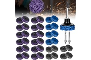 Acboor Disco abrasivo CSD, 20 unidades de 2 pulgadas de disco abrasivo grueso, juego de disco de limpieza para taladro, disco abrasivo para procesamiento de superficies, pulido, eliminación de óxido,