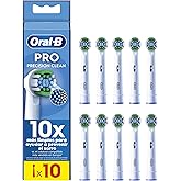 Oral-B Pro Precision Clean Recambios para Cepillo de Dientes Eléctrico, Pack de 10 Cabezales, Blanco - Originales