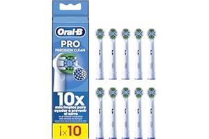 Oral-B Pro Precision Clean Recambios para Cepillo de Dientes Eléctrico, Pack de 10 Cabezales, Blanco - Originales