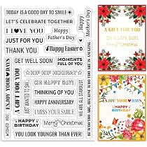 Set di timbri in silicone a forma di fiori, motivo floreale, per la creazione di biglietti, decorazioni e scrapbooking fai da te (F12